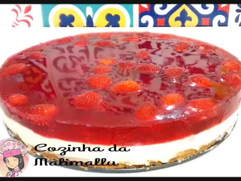 Torta de Padaria Espelhada de Morango