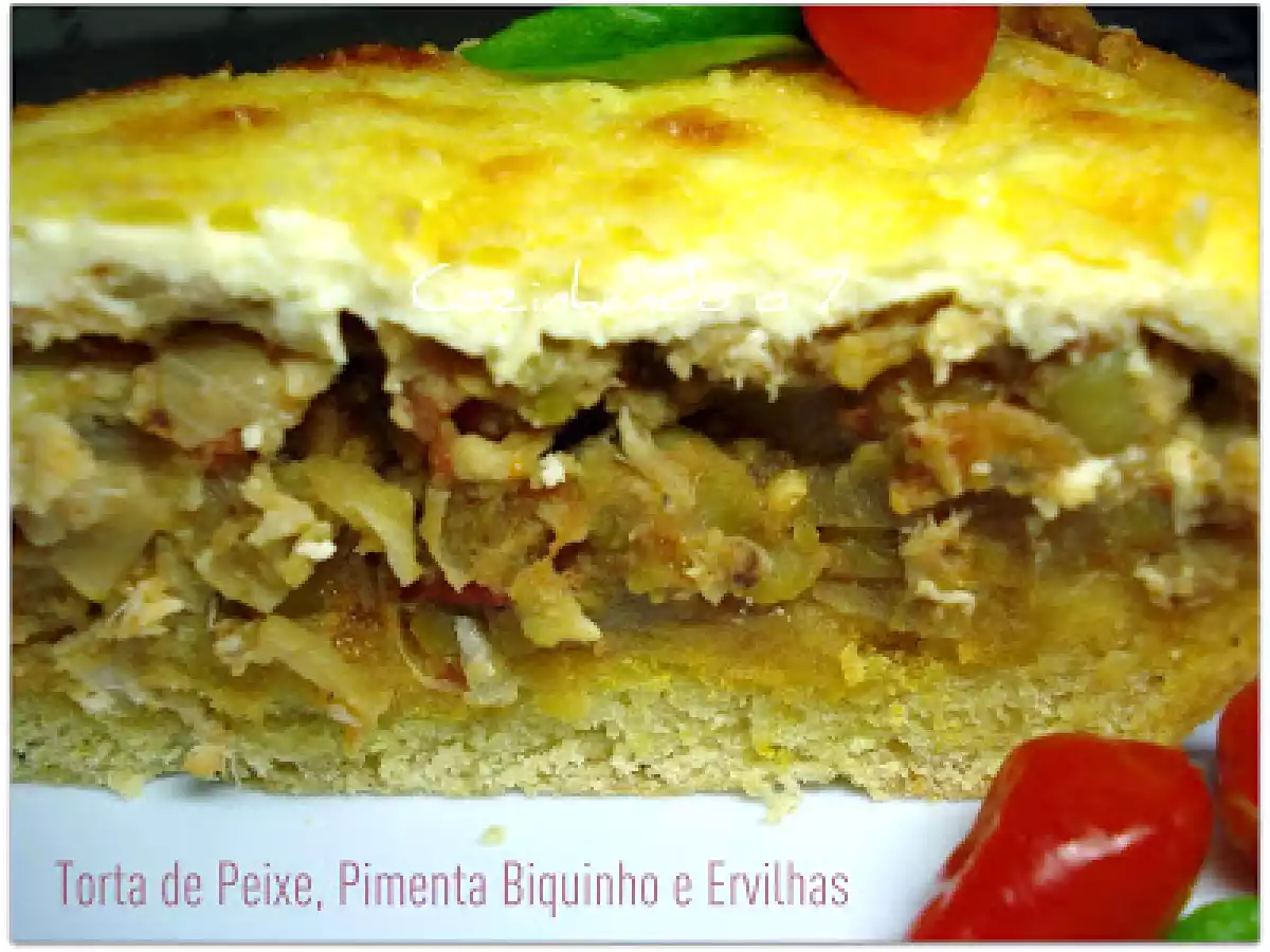 Torta de Peixe, Pimenta Biquinho e Ervilhas - foto 2