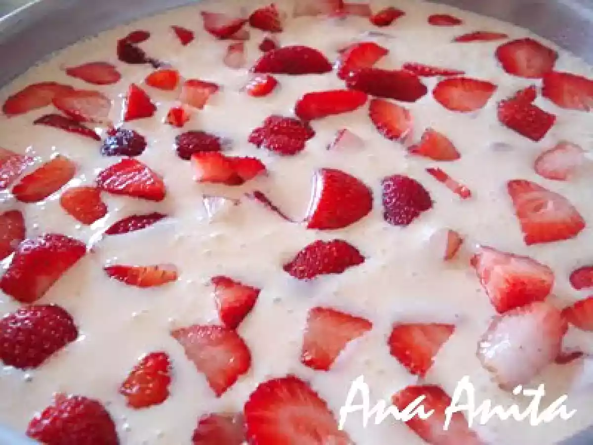Torta de ricota com Morangos, a prima Pobre da Clafoutis e da Flaugnarde - foto 2