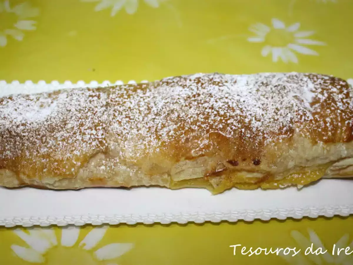 Torta enrolada de massa folhada