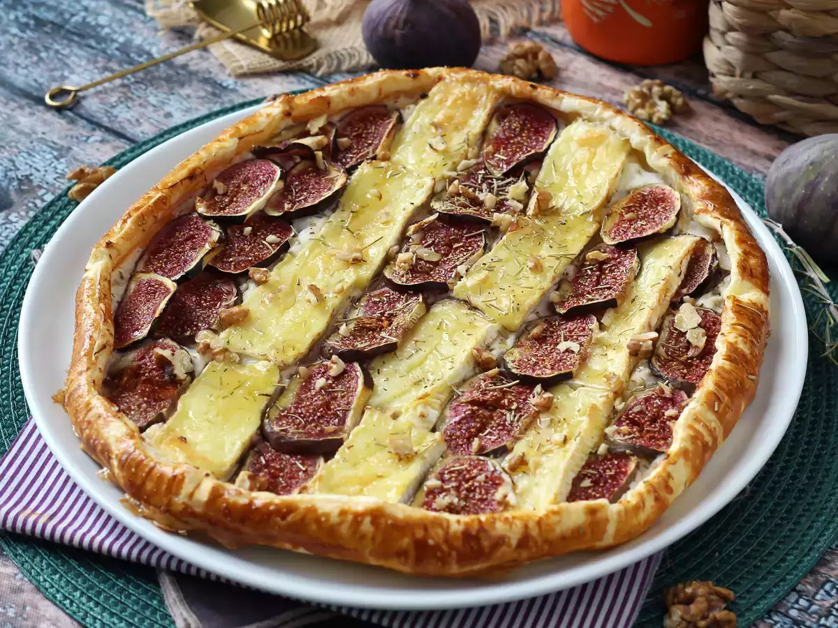 Torta fina de figos, brie e nozes - foto 2