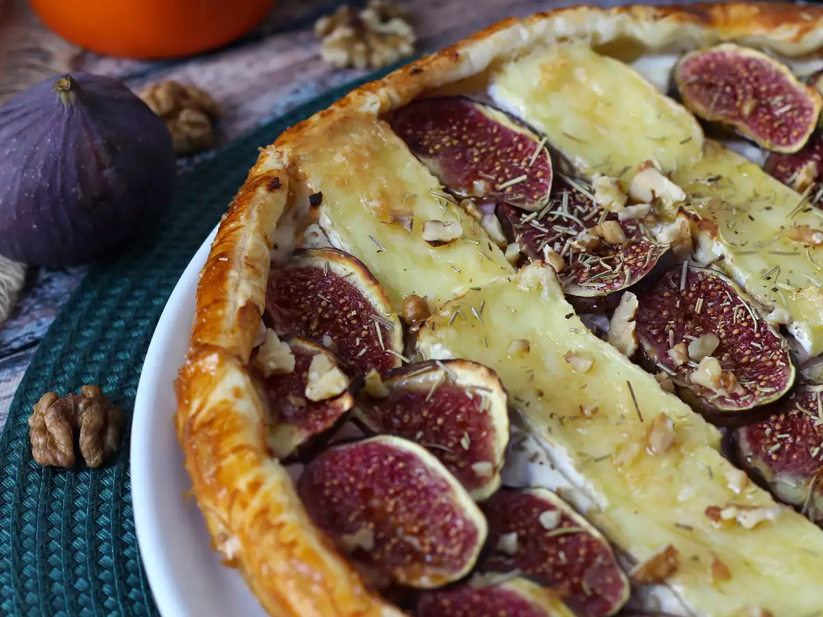 Torta fina de figos, brie e nozes - foto 4