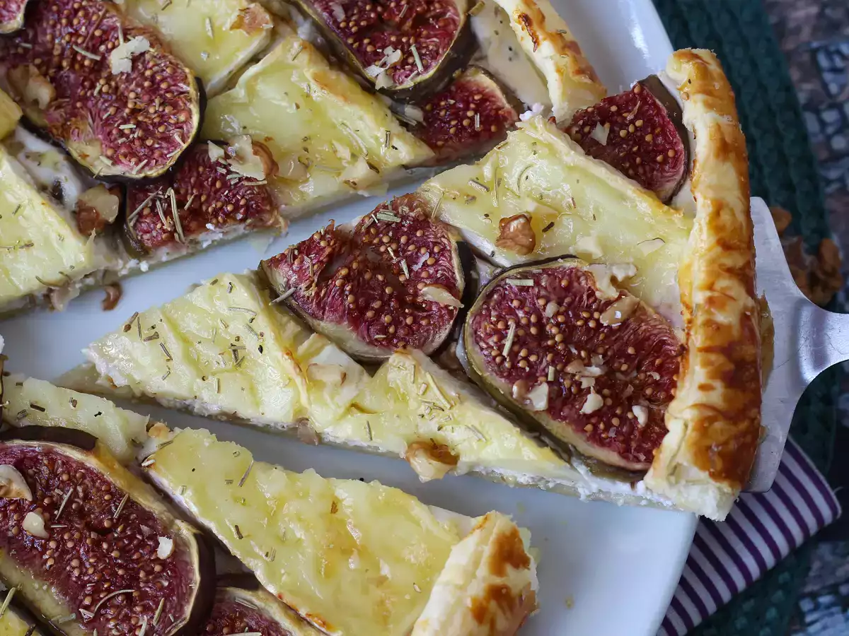 Torta fina de figos, brie e nozes - foto 5
