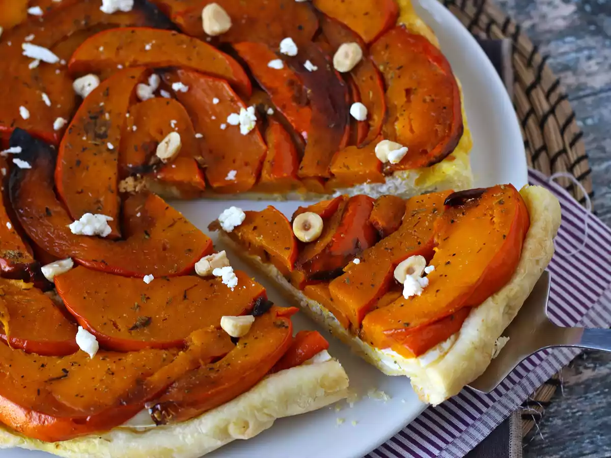 Torta invertida de abóbora com queijo de cabra e mel - foto 4