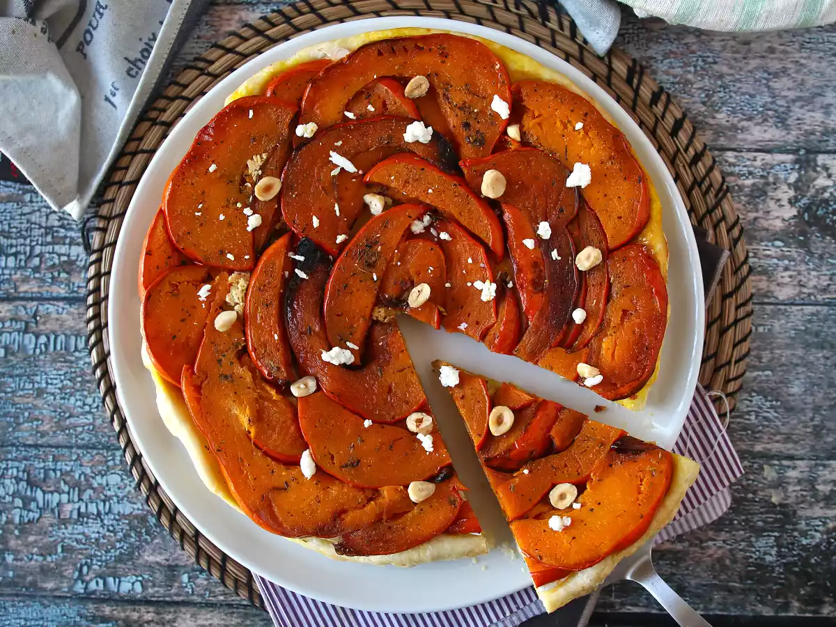 Torta invertida de abóbora com queijo de cabra e mel - foto 6