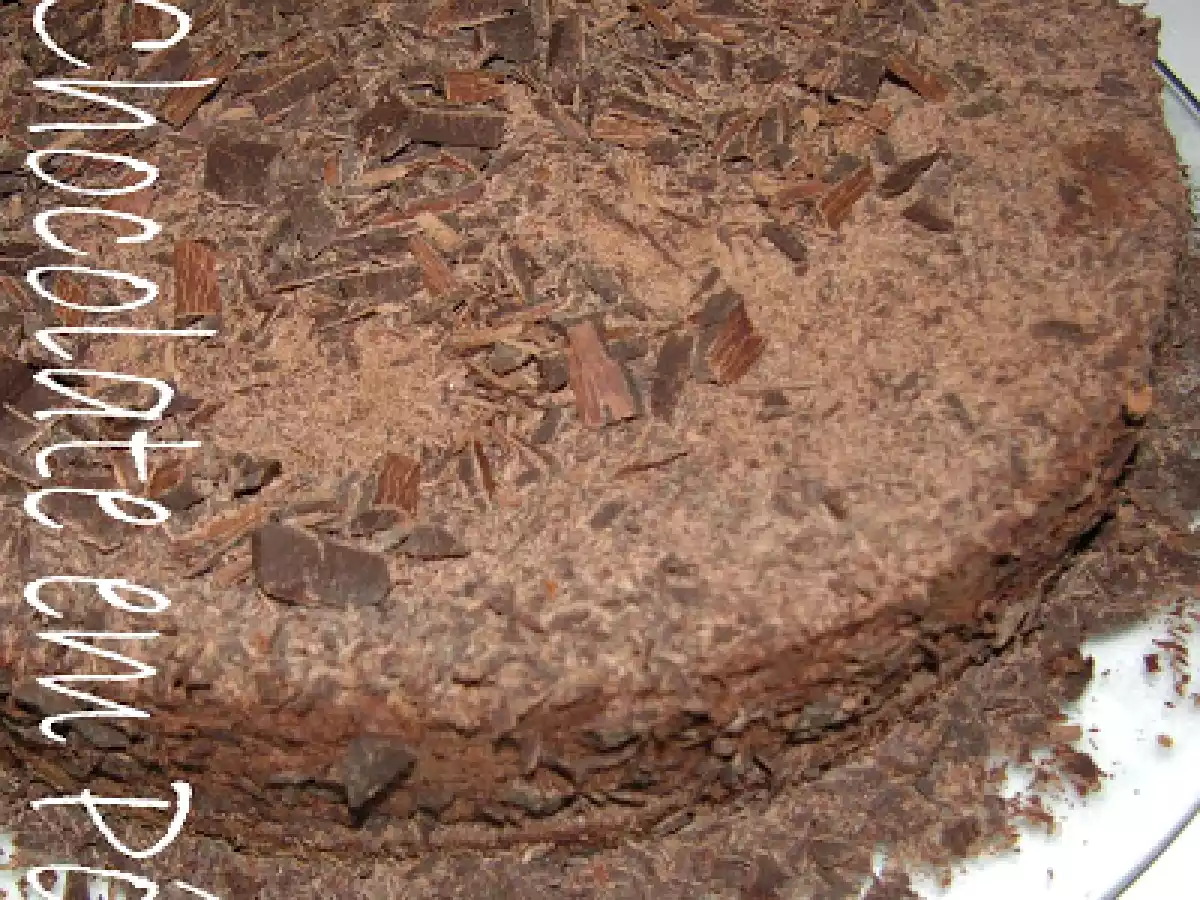 Torta mousse de chocolate amargo (Luto)