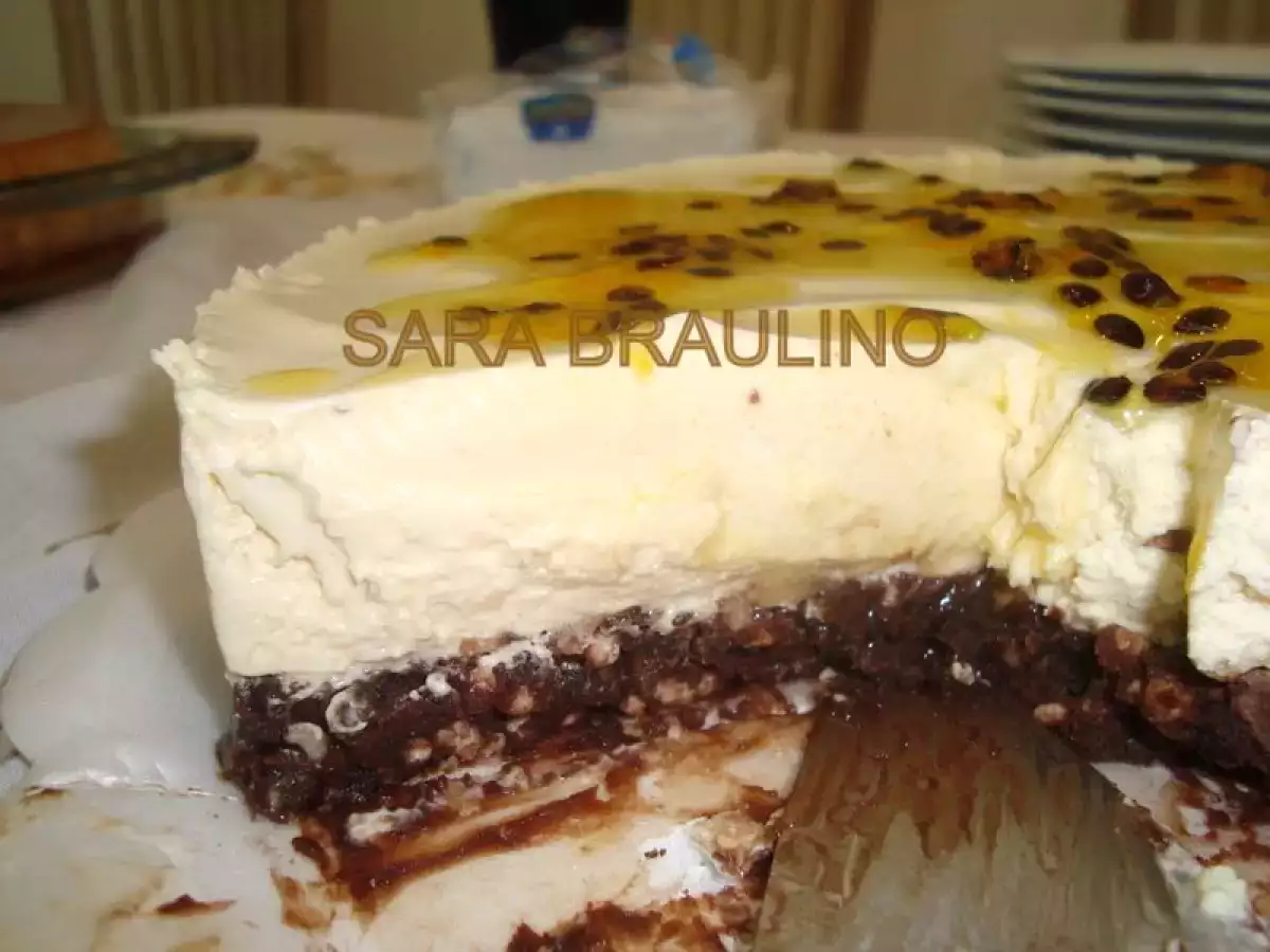 Torta mousse de maracuja base crocante (Sara)