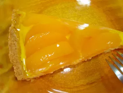 Torta refrescante de pêssego com gelatina!