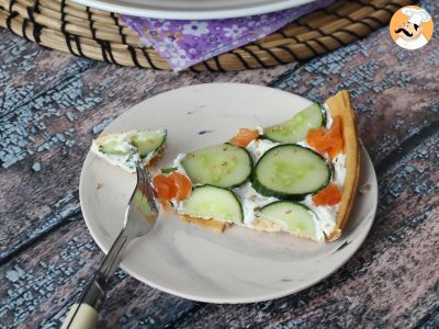 Torta super refrescante: ricota, pepino e salmão defumado - foto 2