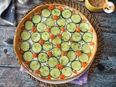 Torta super refrescante: ricota, pepino e salmão defumado - foto 4