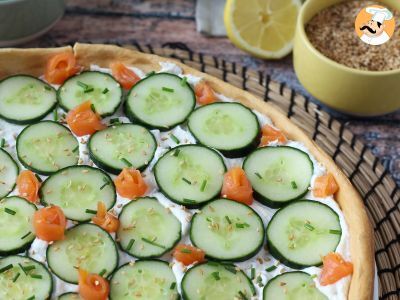 Torta super refrescante: ricota, pepino e salmão defumado - foto 5