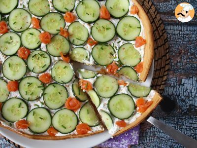 Torta super refrescante: ricota, pepino e salmão defumado - foto 6