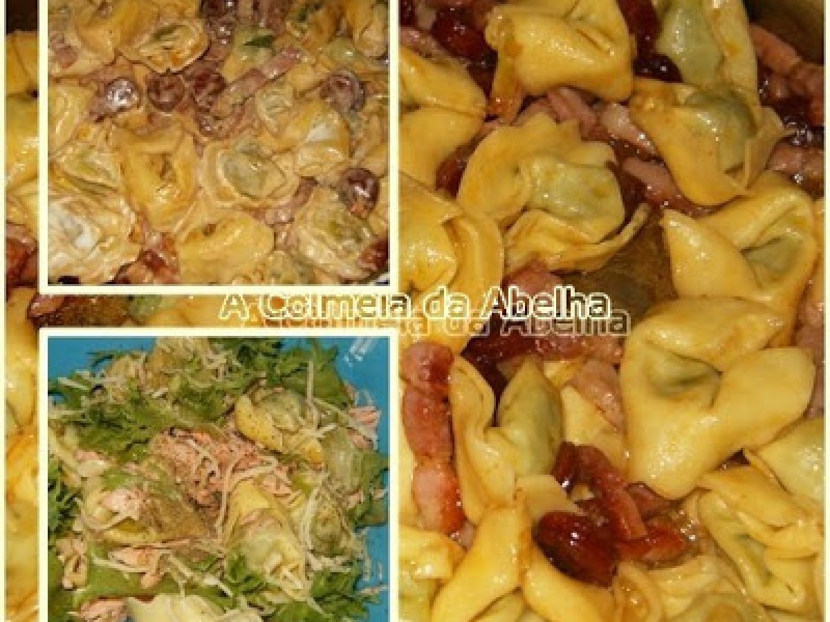 TORTELLINI DE REQUEIJÃO E ESPINAFRES - 2 VERSÕES