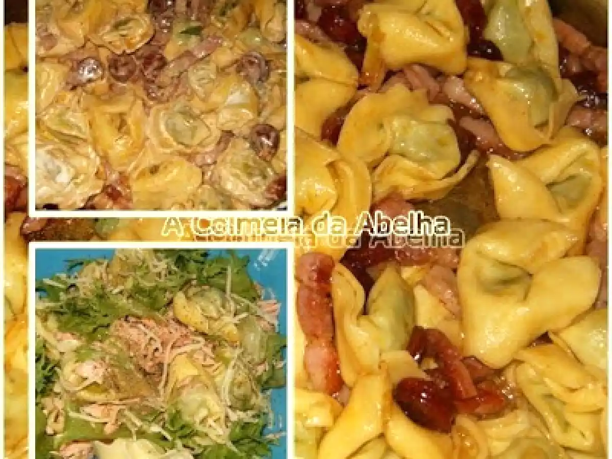 TORTELLINI DE REQUEIJÃO E ESPINAFRES - 2 VERSÕES