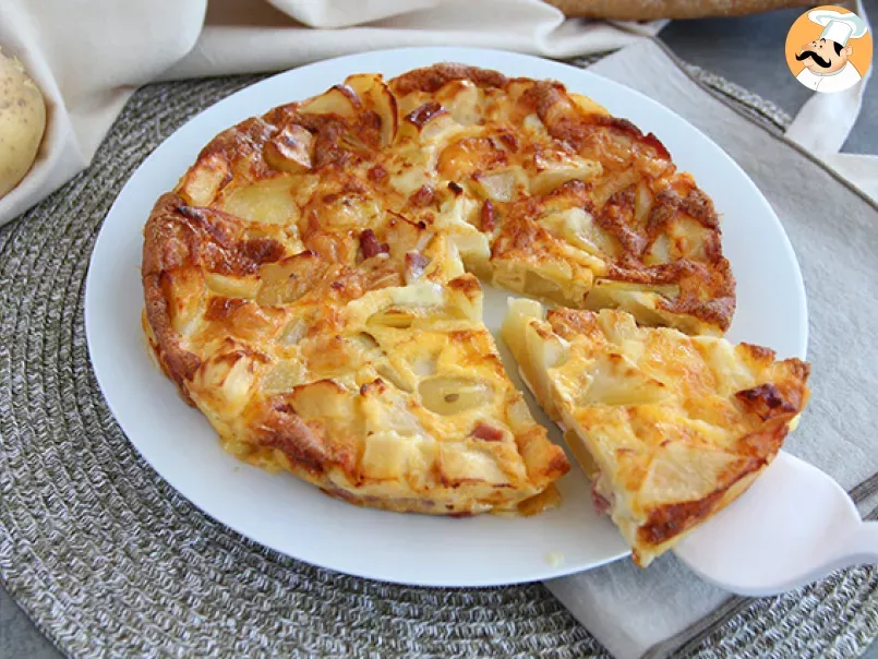 Tortilha de queijo e presunto feito no forno (tortilla - omelete) - foto 4