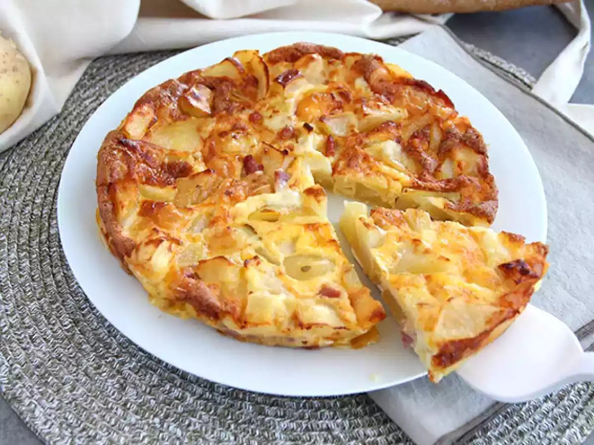 Tortilha de queijo e presunto feito no forno (tortilla - omelete) - foto 4