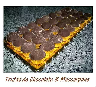 Trufas de chocolate & mascarpone