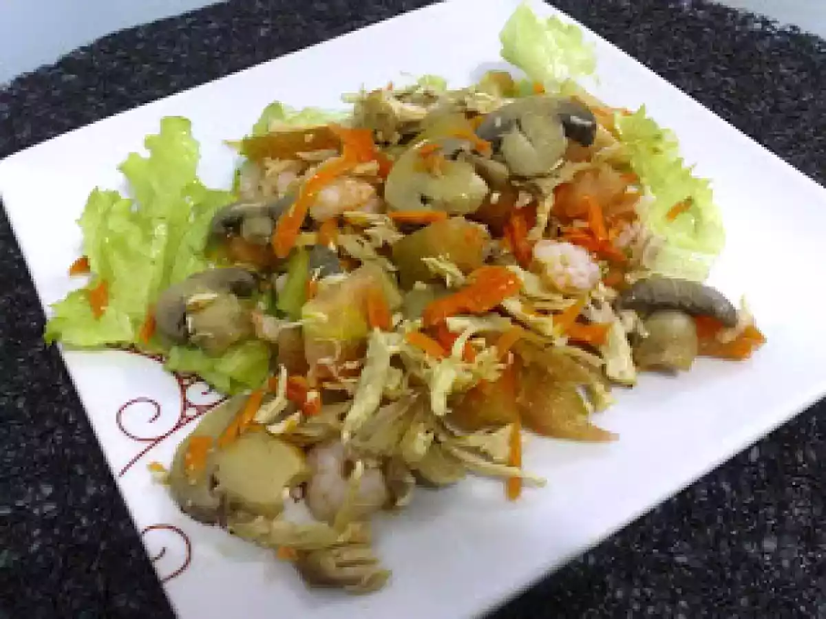 Uma salada de Frango
