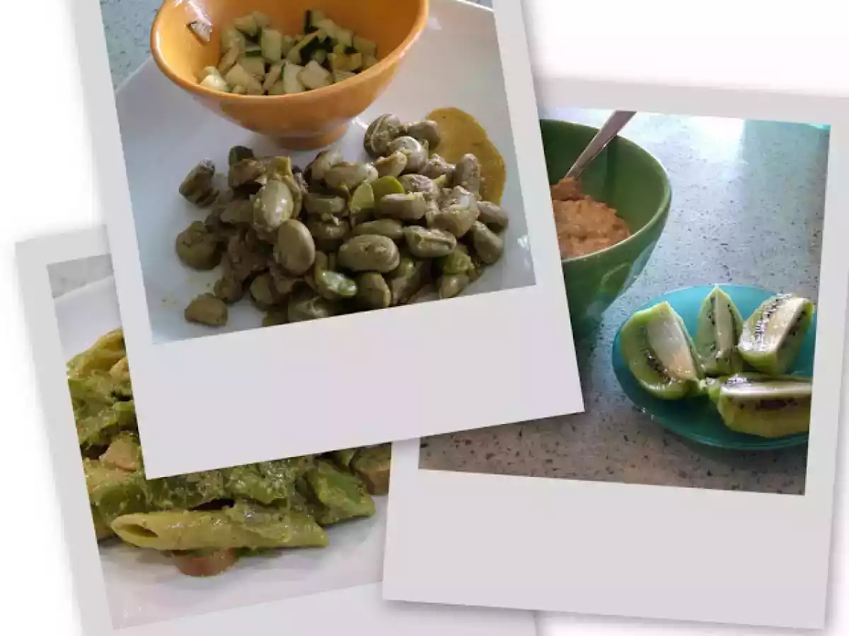 Umas favas guisadas e a primeira massa!