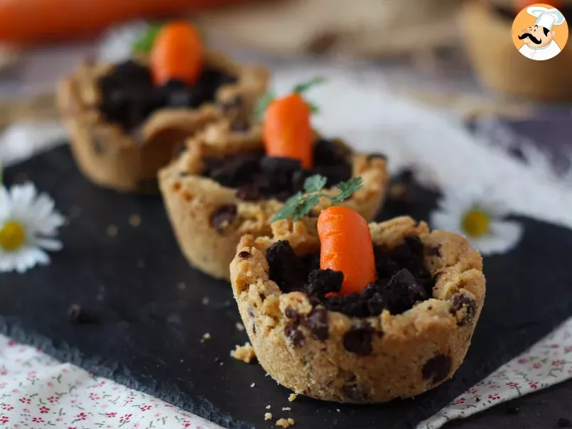 Vasinhos de cookies recheados de chocolate, ideal para Páscoa! - foto 3