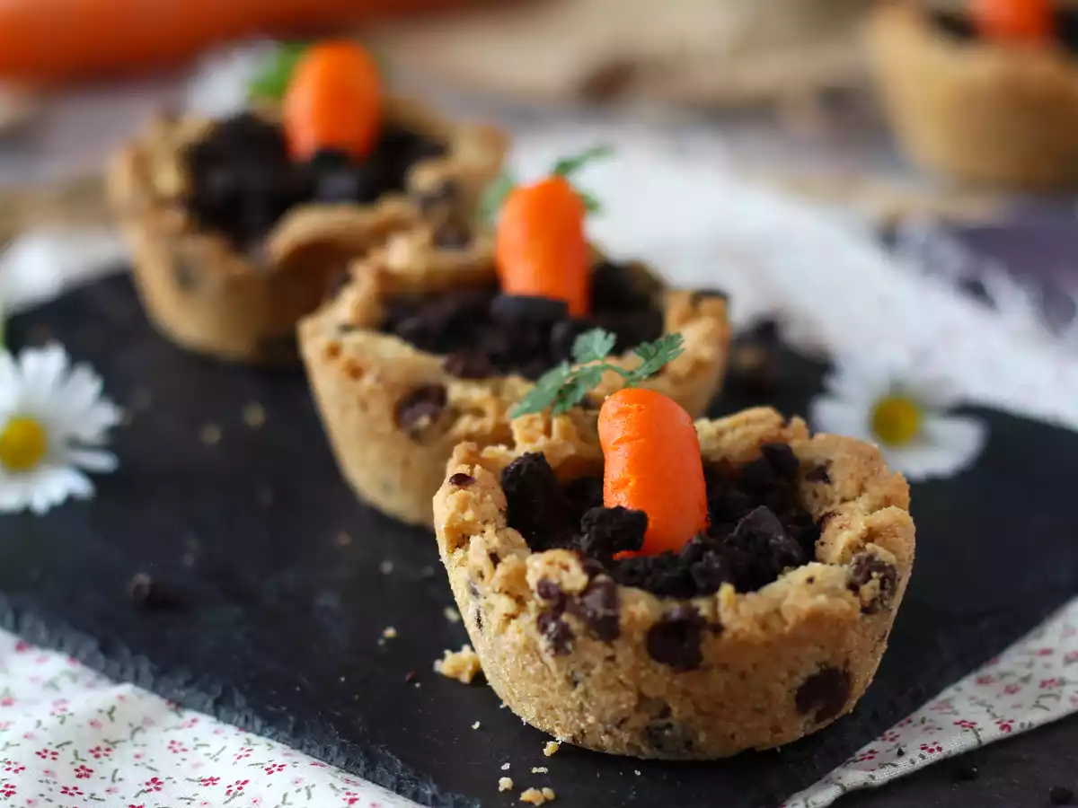 Vasinhos de cookies recheados de chocolate, ideal para Páscoa! - foto 3
