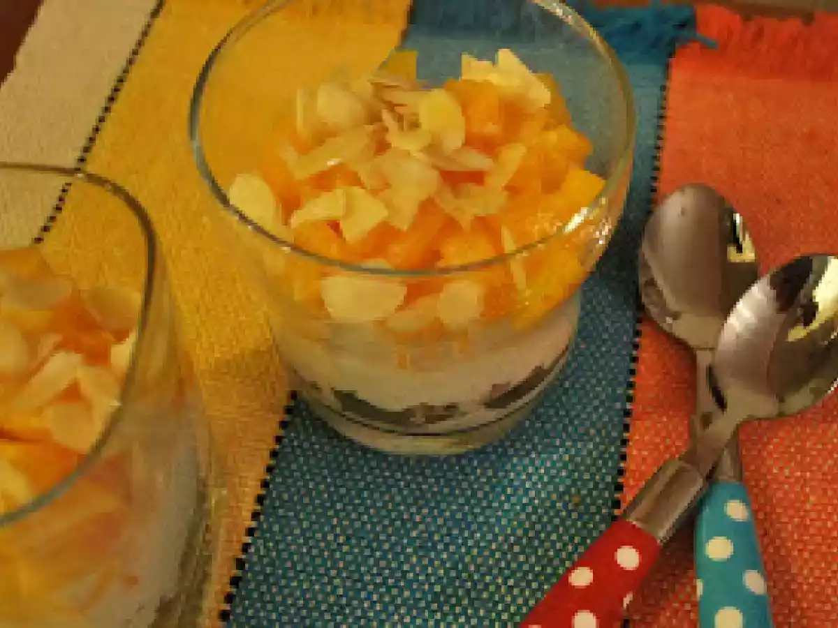 Verrine de ricota com pêssego