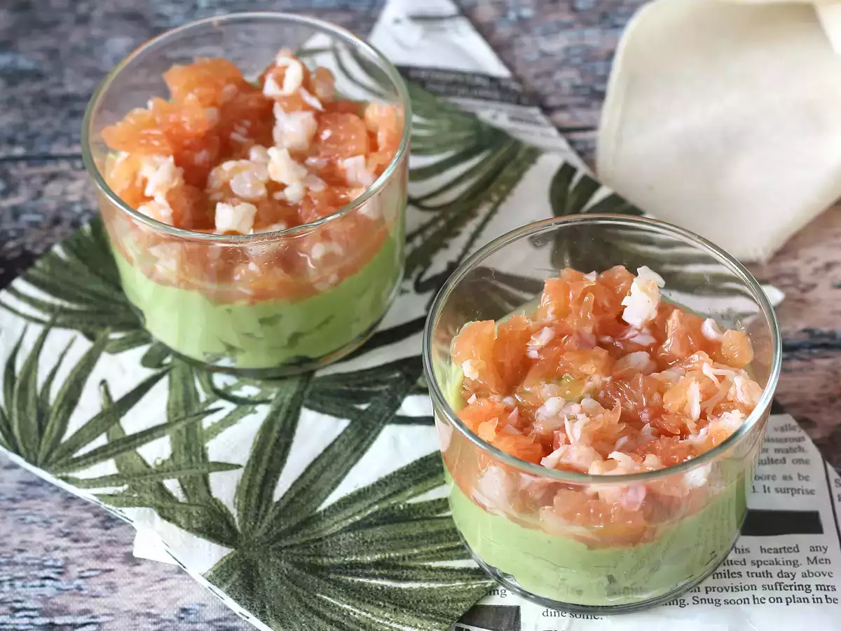 Verrines de abacate, camarão e toranja, bem fresquinhas! - foto 4