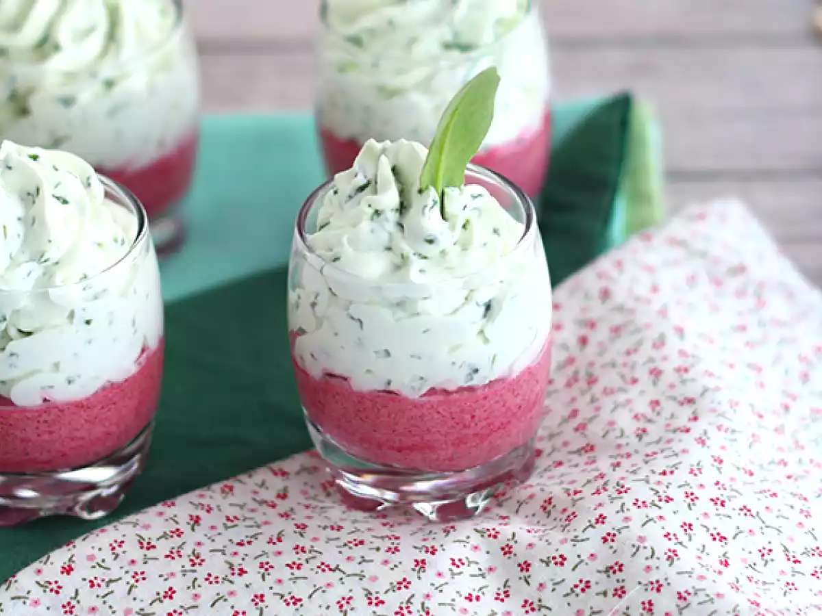 Verrines de beterraba e rúcula (Mousse de beterraba e rúcula) - foto 2