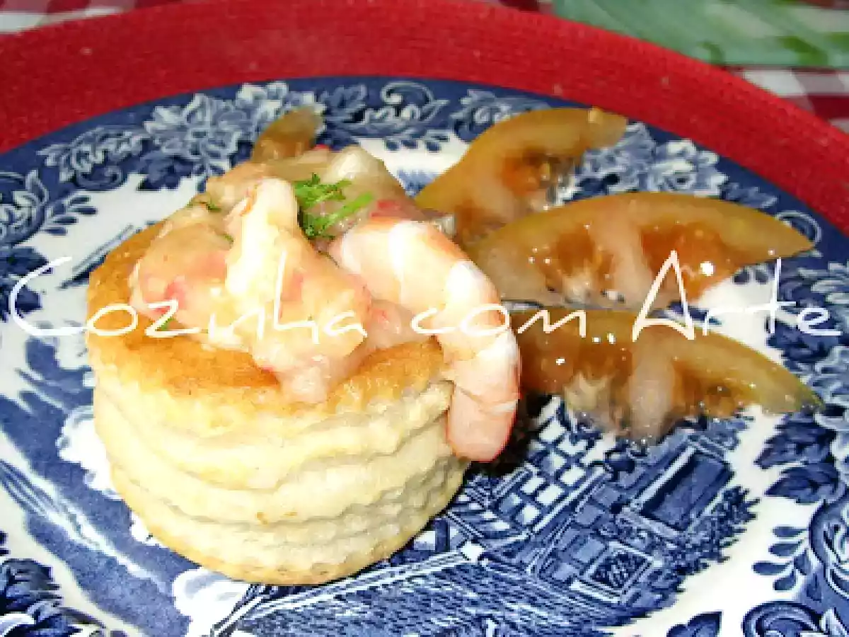 Vol au vent de camarão