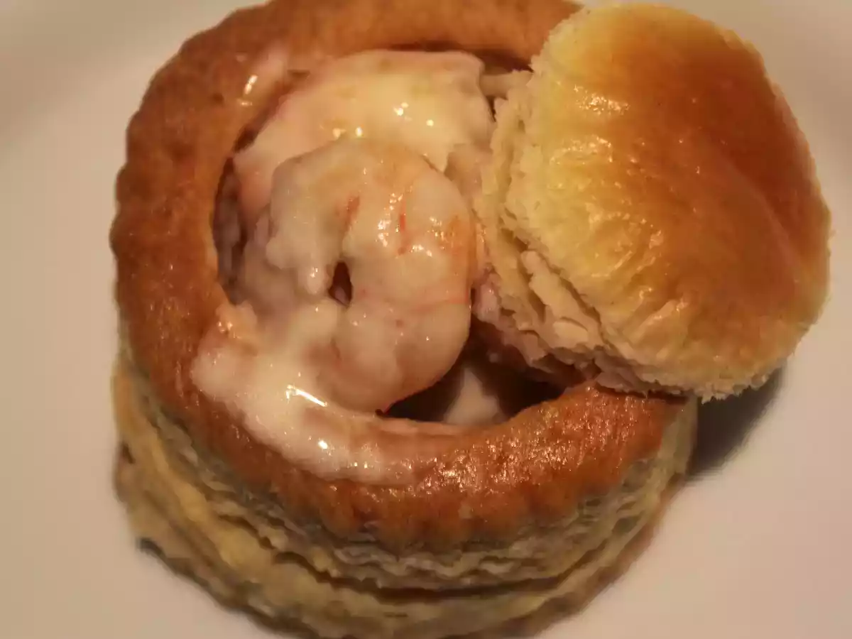 Vol-au-vent de Camarão e Alho francês