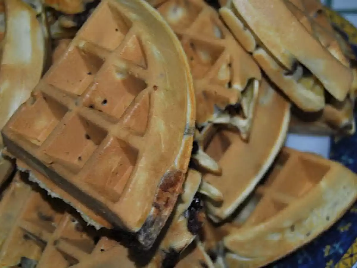 WAFFLES COM PEPITAS DE CHOCOLATE
