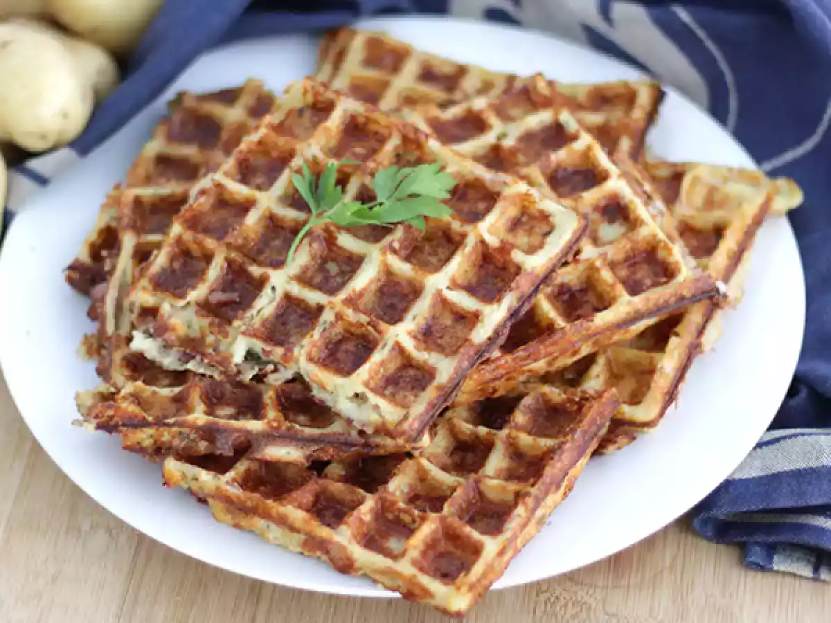 Waffles de batata com bacon e queijo - foto 3