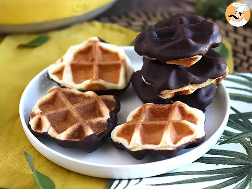Waffles de chocolate (versão mini)