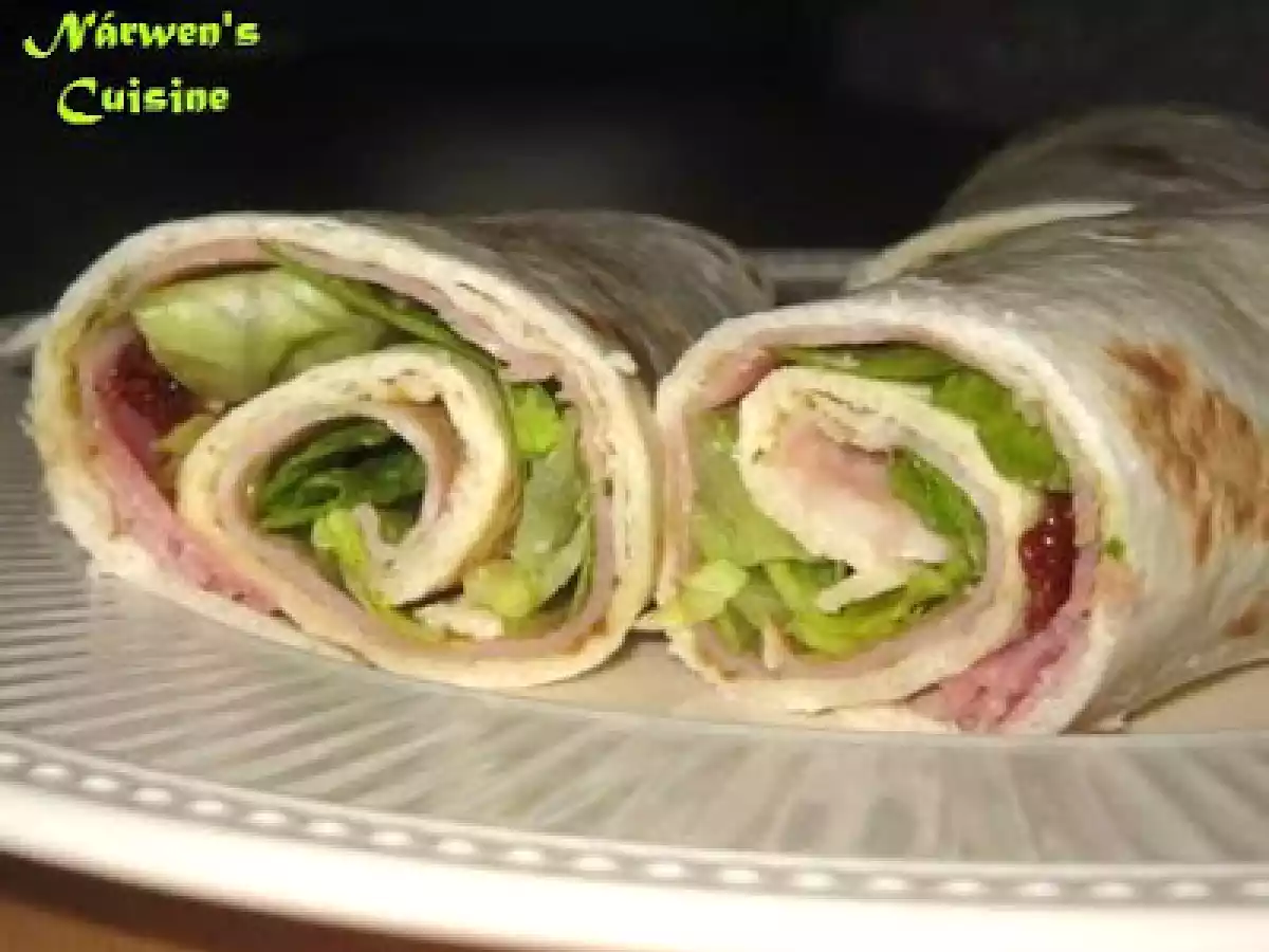 Wrap de Bacon, Queijo e Alface