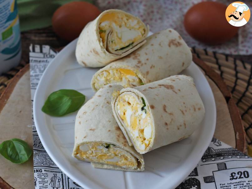 Wrap de ovo com feta, macio e super proteico - foto 3