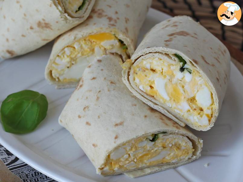 Wrap de ovo com feta, macio e super proteico - foto 4