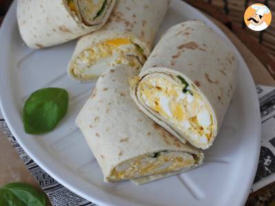 Wrap de ovo com feta, macio e super proteico - foto 2