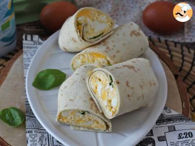 Wrap de ovo com feta, macio e super proteico - foto 3