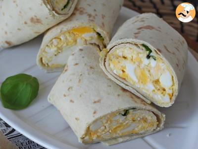 Wrap de ovo com feta, macio e super proteico - foto 4