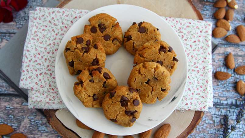Cookies de Okara (resíduos do leite vegetal), sabor chocolate
